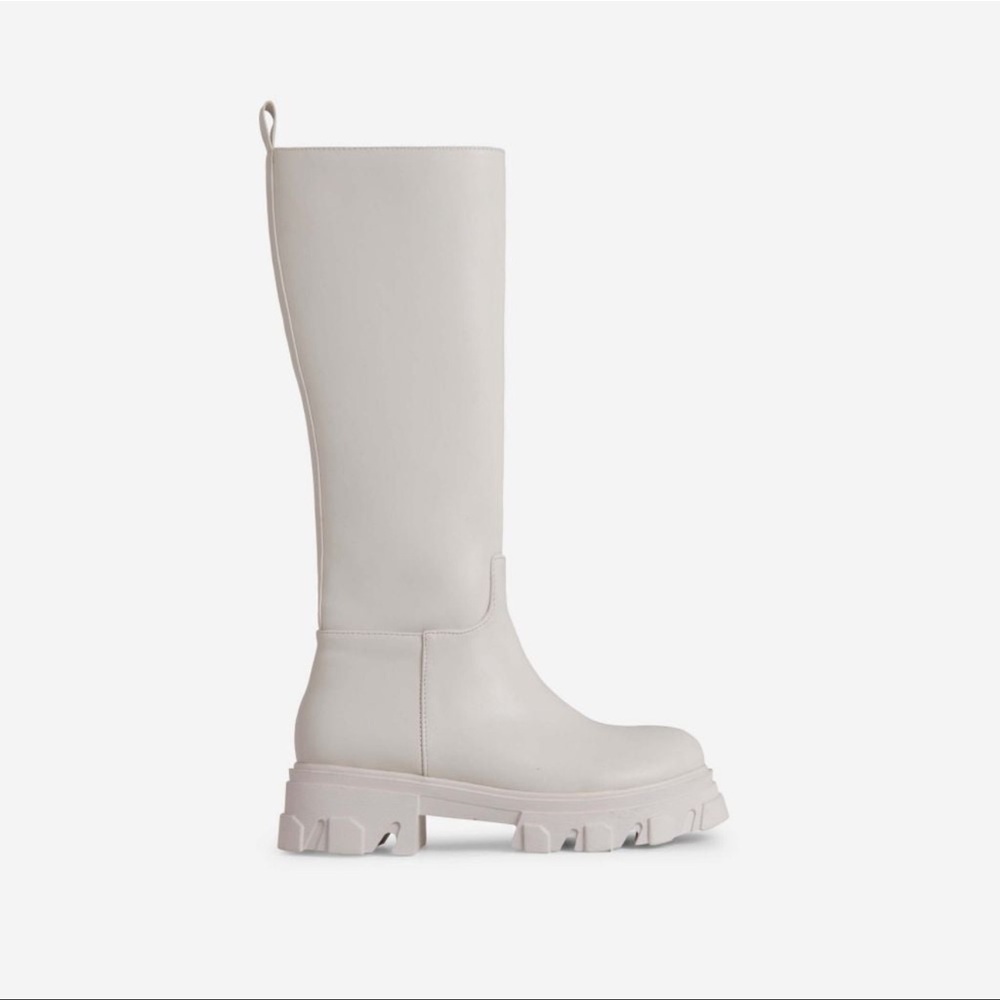 EGO chunky sole calf long biker boots - Picture 3 of 4